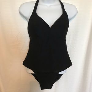 2pc black swim suit